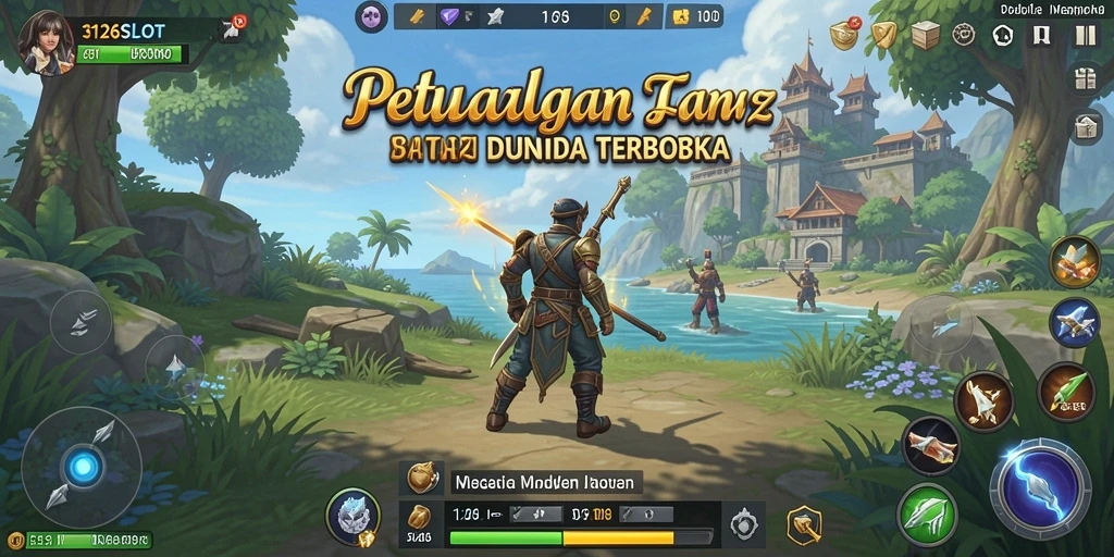 Screenshot utama menunjukkan aksi seru dalam dunia Open World 3126SLOT.