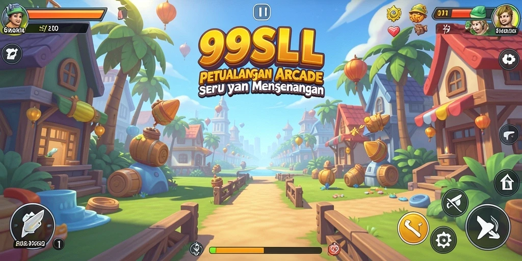 Tangkapan layar menunjukkan aksi seru dalam game Arcade 99SLL.