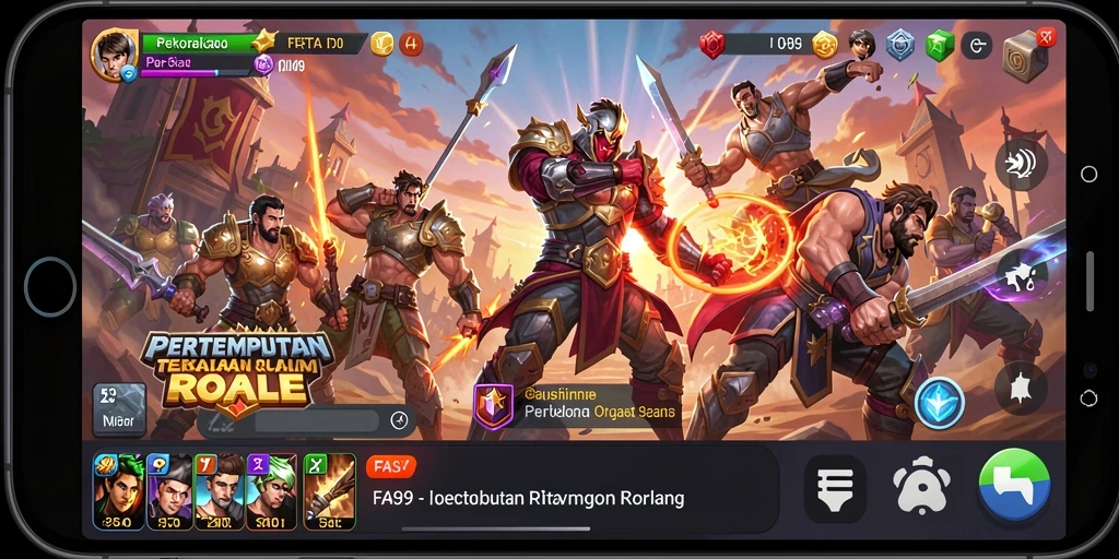 Screenshot gameplay FA99 yang menampilkan pertarungan seru Battle Royale.