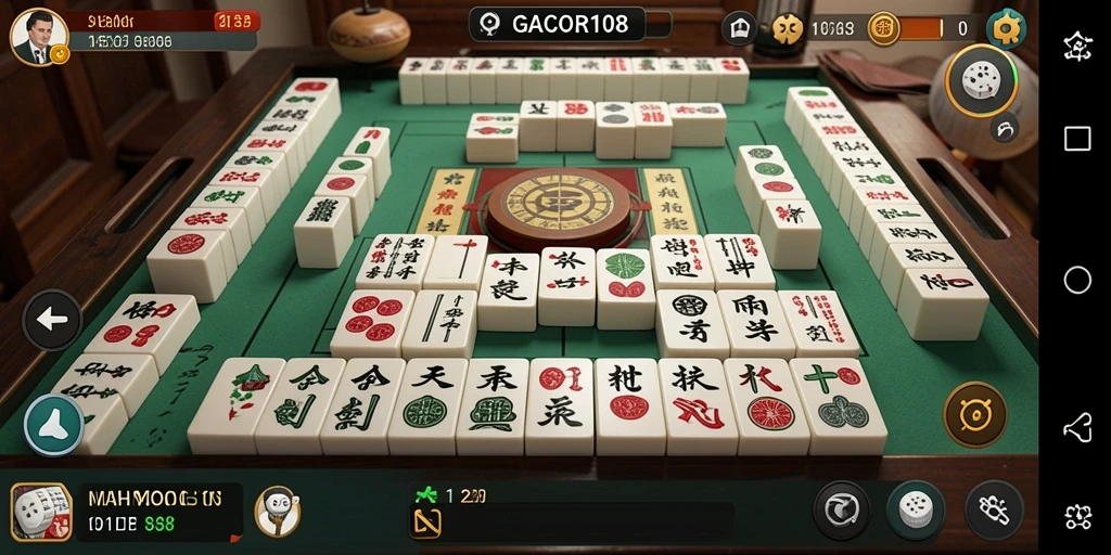 Tampilan gameplay Mahjong yang mengasyikkan di GACOR108.