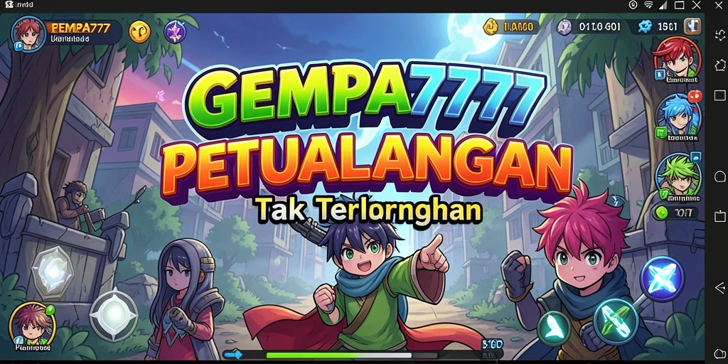 Screenshot utama GEMPA777 menampilkan aksi karakter dalam pertarungan anime.