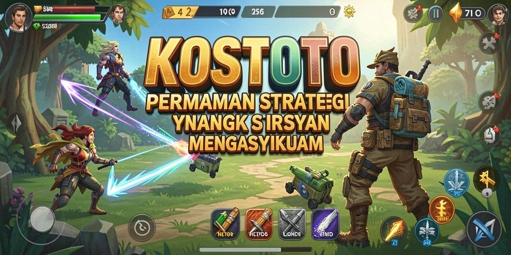 Tampilan gameplay KOSTOTO yang menantang dan menarik.