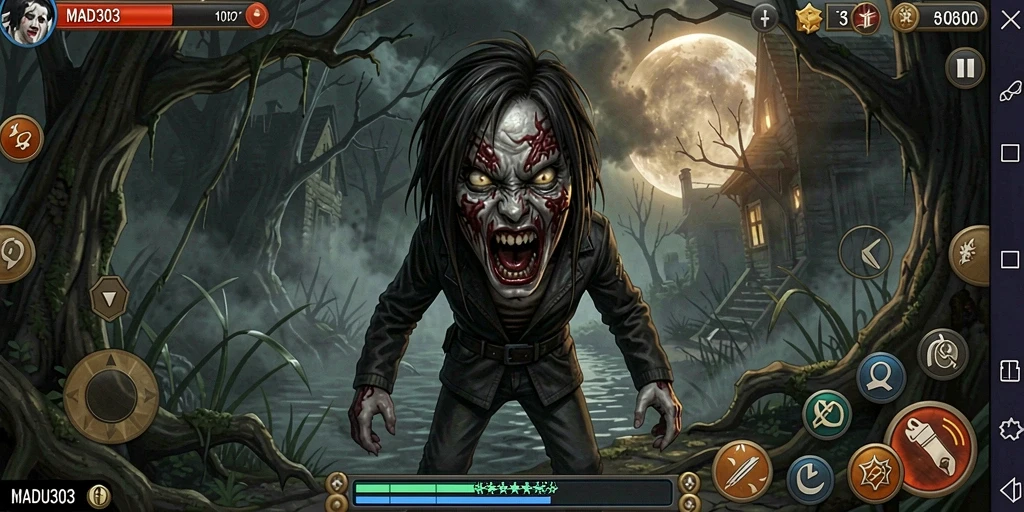 Gameplay menyeramkan di dalam kegelapan yang mendebarkan.