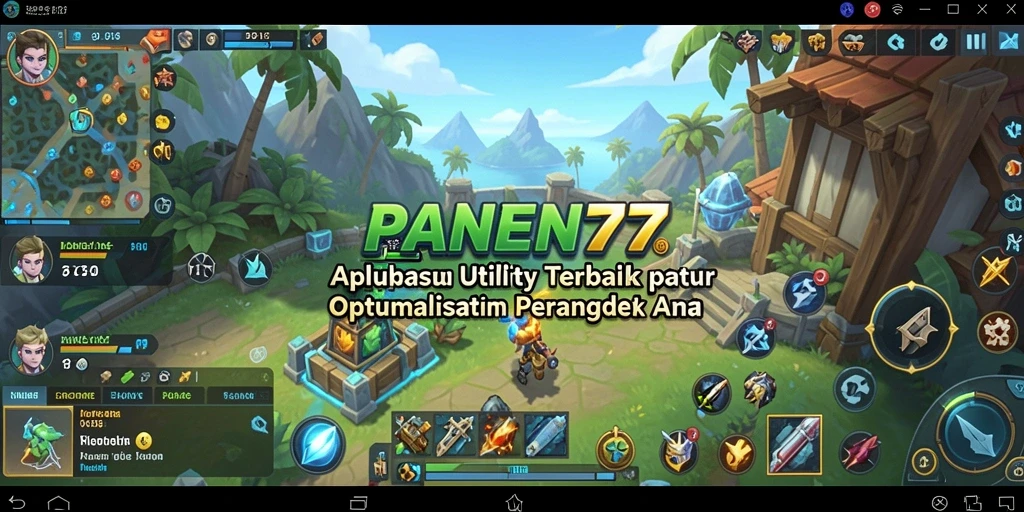 Tampilan fitur utama PANEN77 saat membersihkan perangkat.