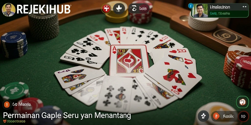 Tampilan screenshot gameplay Gaple yang seru dan interaktif.