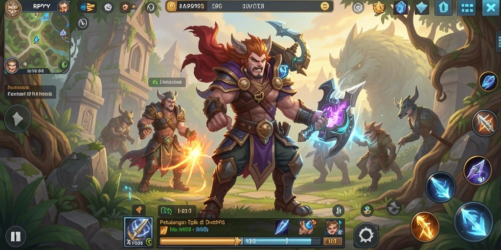 Screenshot gameplay yang menunjukkan aksi seru di dunia MMORPG RPYYY.