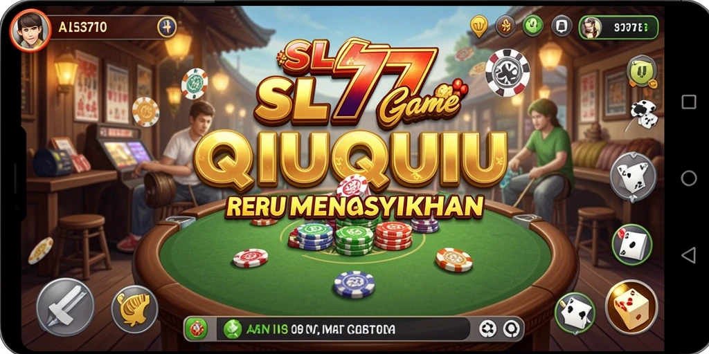 Tangkapan layar utama SL777 menampilkan gameplay seru QiuQiu.