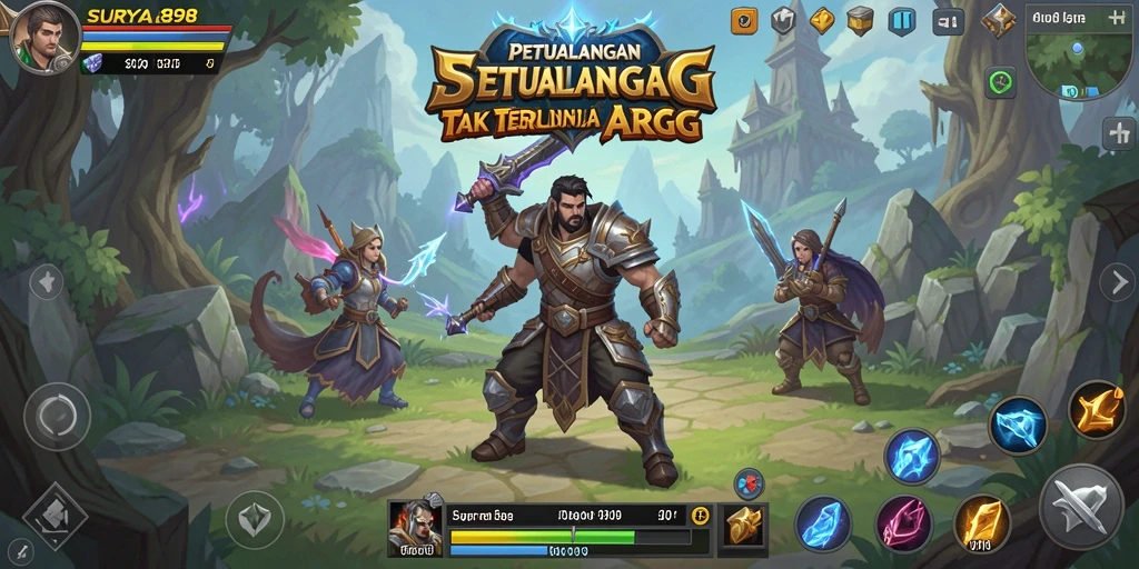 Tampilan aksi mendebarkan dari SURYA898 di dunia ARPG.
